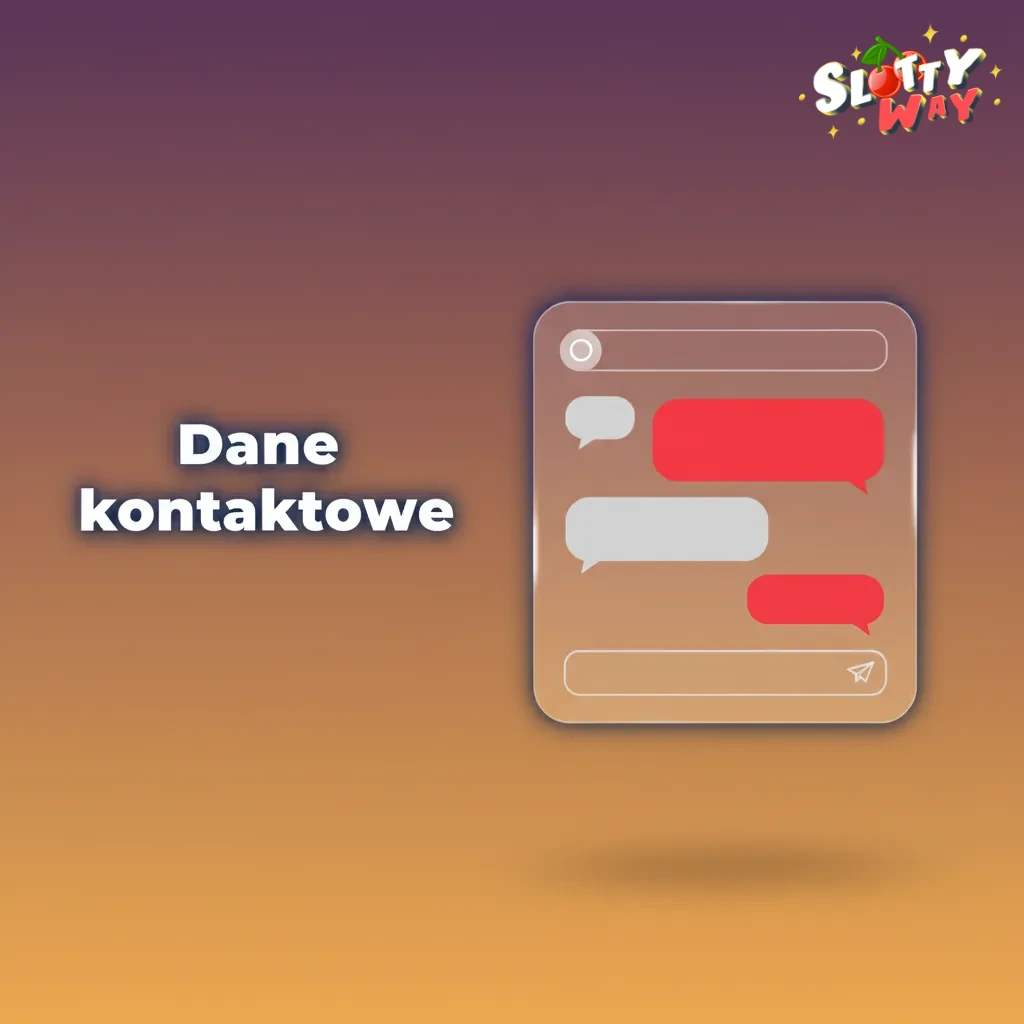 Sekcja Dane kontaktowe Slottyway: wsparcie 24/7 PL/EN - czat, formularz, e-mail, social media, adres siedziby.